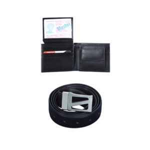 Gents Wallet With Belt Black