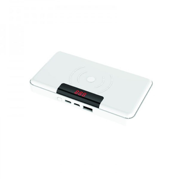 Wireless Power Bank with Mobile Holder (White)