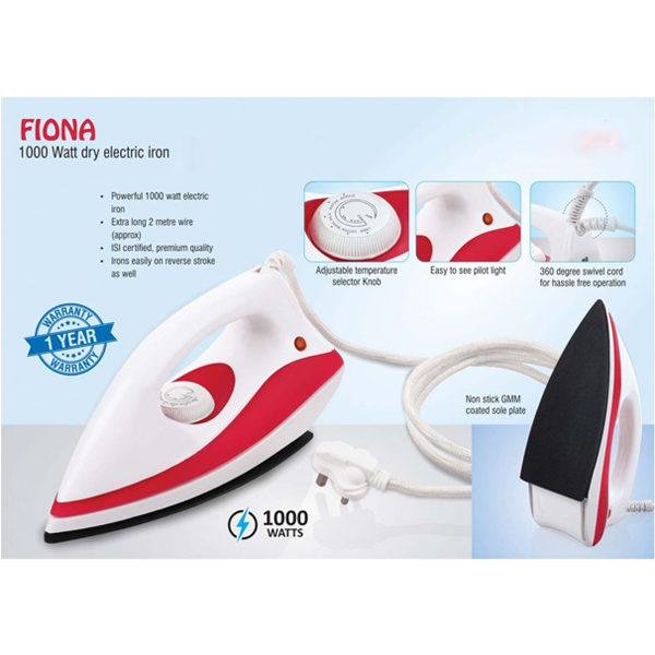 Fiona-1000-Watt-dry-electric-iron