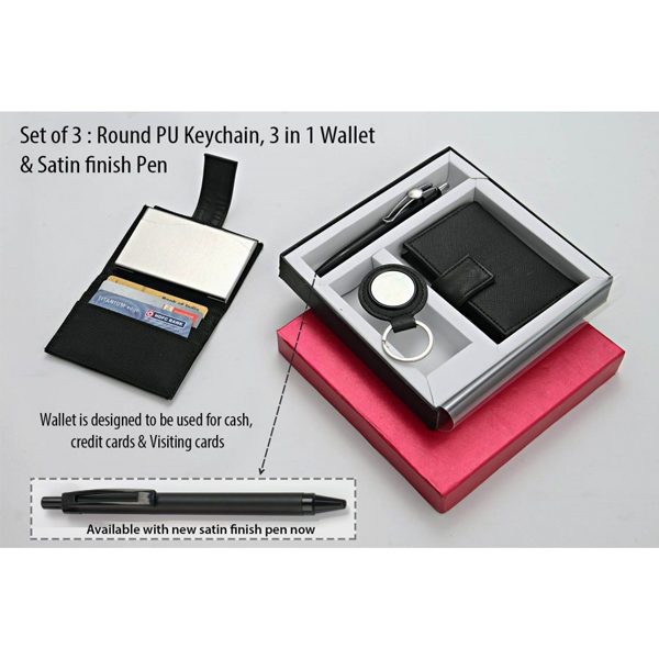 Round-PU-Keychain-3-in-1-wallet-For-cash,-cards-and-visiting-cards