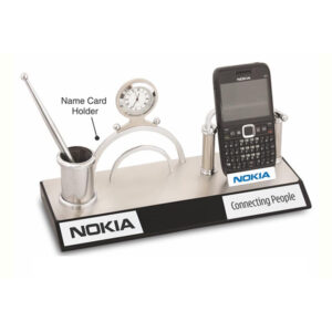 4 in 1 Mobile Stand | Name Card Holder | Pen Stand | Clock