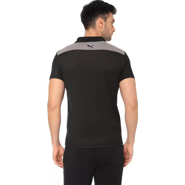 Puma-Color-Block-Men-Polo-Neck-Black-T-Shirt