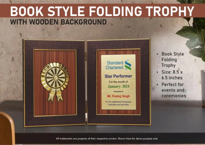 Book Style Folding Trophy